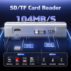 intpw P9 PRO USB C Hub 10Gbps, 9-in-1 USB C Docking Station with 4K@60Hz HDMI, Type-C & 2 Type-A 3.2, 2 USB-A 2.0, PD 100W, SD/TF Port,Aluminum USB Hub for Laptop, iPhone 17 Series, MacBook Air/Pro