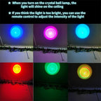 Conalisk 3D Mushroom Crystal Ball Lamp, Lifelike LED Mushroom Night Light, 16 Colors Changing Light, Dimmable Remote Control, Desk Lamp