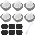 6 PACK 2033 Replacement Filter Compatible with Bissell Featherweight Stick Lightweight Bagless Vacuum Cleaner 20331, 20333, 20334, 20336, 20339, 2033M,6 Mesh Filter 6 Foam Filters, Replace No.1611508