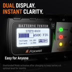 FOXWELL BC521 5A 12V Battery Charger & Tester, 4-in-1 Battery Maintainer, Trickle Charger & Starting/Charging System Tester, Smart 8-Stage Charging, Pulse Repair, Unattended Mode for Car/RV/Motorcycle