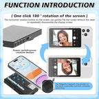 LANBOUY Selfie Screen Back Camera Monitor Phone Vlog Magnetic Selfie Screen Mirroring Vlogging Content Creator Kit for Live Stream Tiktok, Compatible with iPhone