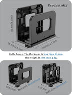 NOTMBESTM Adjustable Wall Mount Shelf Holder for Mini pc, WiFi Router, Modem, Universal Cable Box Mount Fit for Mac mini, TV Box, Media Players and Other Devices with Thickness Up to 65 mm (Black)