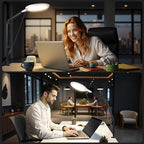 Desk Ring Light, 10" LED Ring Light for Desk with Clamp, 360°Rotate & Flexible Height Full-Screen Overhead Ringlight for Video Recording, TikTok, YouTube, Live Streaming, Content Creation, White