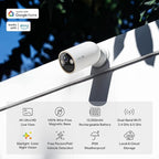 Tapo MagCam 4K Outdoor Wireless Security Camera - Up to 200-Day Battery, Magnetic Mount, Person/Vehicle Detection, Subscription-Free Local Storage or Optional Cloud, Works with Alexa, C460