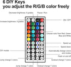 44 Key LED Strip Light Remote Controller, IR Wireless Dimmer with 4-Pin Output for RGB 3528 5050 5630 LED Tape Lights, 12V/24V DC5-24V Power Supply Replacement Remote