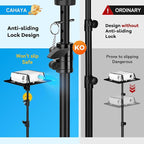 CAHAYA Projector Tripod Stand with Casters: Projector Stand 28-54in Height Adjustable Multifunctional Universal Laptop Stand DJ Rack Stand with Adjustable Height for Meeting Room DJ Equipment