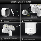 SANSI 36W LED Motion Sensor Outdoor Lights,Hardwired Security Light Motion Activated,Flood Lights Dusk to Dawn 3600LM,Motion Detection Lights,Super Bright for Yard,Garage,350W Equiv 5000K IP65,White