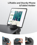 SAIJI Laptop Lap Desk - Fits Up to 17" Laptops, Lightweight Lap Tray Table Stand with Soft Leather Wrist Pad, External Monitor Holder, Lap Desk with Cushion for Home Office Working/Gaming On Couch