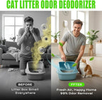 Cat Litter Deodorizer 99% Ozone Odor Eliminator Negative Ion 2-IN-1, Plug In Ionic Air Purifier Filter-free Quiet Portable for Home, Pets, Kitchen, Toilet, Wardrobe, Shoe, Garage Room