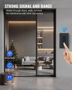 Black Remote Control Outlet Plug, WILAWELS Wireless Light Switch, On Off Remote Switch Outlet for Lights, Lamps, Home Appliance, 100ft RF Range, No Wiring, FCC Listed H05RC1106