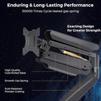 Curved Monitor Mount Single Arm Holds to 28.6 lbs, Ultrawide Monitor Stand for 35" Screens, C-Clamp & Grommet Base, +90° to-45° Tilt,180°Swivel,360° Rotation,VESA 75x75 or 100x100mm,for Curved/Flat