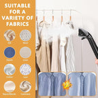 Steamer for Clothes 1800W Standing Garment Steamers 45s Fast Heat-up 90 Mins of Continuous Powerful Steam with 5L Water Tank, Pants Clip & Children's Clothing Hanger