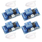 hiBCTR 4-Pack SPST Bistable Relay Module 12VDC with Latching Control for Industrial Automation Circuits