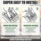 DTESL 50 Pack Vacuum Cleaner Bags Fit for Kenmore Canister Type C/Q 5055 50555 50557 50558 and Pana·sonic Type C-5 C-18, 200 Series, 400 Series, 600 Series, 700 Series, 800 Series (50 Pack)