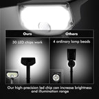 AloftSun Solar Motion Sensor Outdoor Lights,Waterproof Motion Sensor Spot Lights- 30 LED/3 Modes Solar Powered Spotlights,Landscape Lighting for Yard and Garden, Cool White,6 Pack