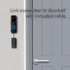 Wasserstein Doorbell Chime - Compatible with Blink Video Doorbell (1-Pack, Black)