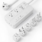 220v to 110v Travel Voltage Converter : International Universal Power Plug Adapter Outlet Converters US to Europe - High Power Hair Dryer Dual Voltage Step Down Plugs Transformer for European UK EU