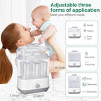 Freebaby Baby Bottle Sterilizer and Dryer,4 in 1 Electric Steam Sanitizer and Dryer for All Baby Bottle,Pacifiers&Breast Pump Accessories,Large Capacity and Adjustable