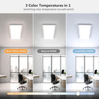 AIKVSXER 42 Pack 1x4 LED Flat Panel Light, 50W 5500LM Surface Mount Ceiling Fixture, 3CCT (3000K/4000K/5000K), Ultra-Thin 48In, 10-100% Triac Dimmable for Kitchen, Garage, Office, Basement