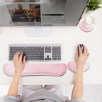 Gimars Upgrade Enlarge Silky Gel Memory Foam Keyboard Wrist Rest, Wrist Rest for Computer Keyboard, Ergonomic Mouse pad Rests for Typing Pain Relief, Wrist Support for Office, Gaming, Pink Gradient