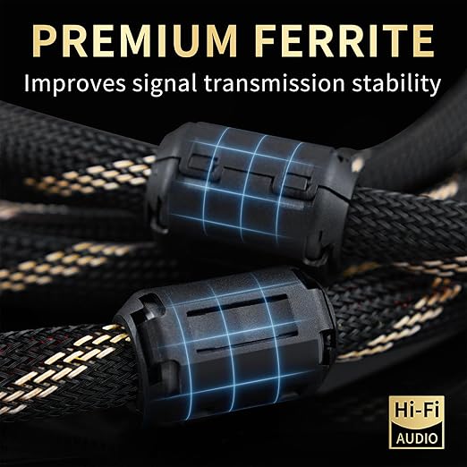 10 AWG 2Pack Audiophile Speaker Cable – Speaker Wire with Banana Plugs,4N OFC Core,Nylon Braid,Audio Wire,Compatible with Amplifier,Speakers,AV Receiver& Home Theater(6.56ft/2m)