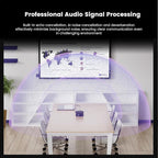 NEARITY A11 Conference Speaker and Microphone, 4 Mics USB Speakerphone with AI Noise Cancelling, 13ft Audio Pickup, Plug and Play Computer Speaker with Mic for Work/Online Conferencing/Home Office
