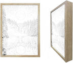 URVIP LED Glowing Photo Frame, 3D Starry-Sky Moon Lake Misty Forest Wall Art, 9x12 Inches Dimmable Light Up Light Painting for Bedroom, Unique Aesthetic Decor, Great Birthday Gift for Women Men