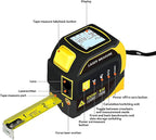 4-in-1 Digital Laser Tape Measure, 16FT Measuring Tape, 328ft Laser Distance Meter, Cross-Line Laser Ruler, Rechargeable, 3000 Uses/Charge, for DIY & Construction
