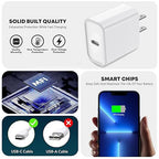 iPhone 14 13 Charger, 2Pack 20W Fast Charging Type C Block (MFI Certified) Rapid Speed USB C Wall Charger Lightning Cable Cord Apple Chargers for iPhone 14 Pro Max 14 Plus 13 12 11 Pro SE XS XR X iPad