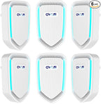 6Pack Air Ionizer Plug In, Filterless Home Negative Air Purifier, Quiet Air Freshener Portable Cleaner for Odors Smoke Dust, Air Purifiers for Home Office, Bedroom, Bathroom