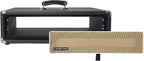 Sound Town Vintage 2U Amp Rack Case, 12.5" Depth with Rubber Feet, Dust Cover, Kickstand, Black (STVRC-2BK)