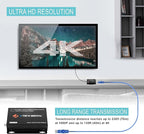 J-Tech Digital 4K HDBaseT HDMI Extender Over Cat5e/6 Ethernet up to 230ft (1080P) 130ft (4K), Supports HDCP 2.2/1.4, RS232, Bi-Directional IR and PoC