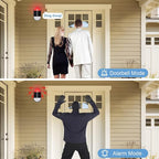 Motion Sensor Alarm Indoor: Wireless Motion Detector Alarm with Siren & Strobe (125dB, 328ft Remote Control, Battery Operated), Portable Door Chime Bell Alert Burglar for Shop Home Garage Shed Car