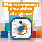 Visual Timer for Kids – Cookie Monster Clock - Silent Time Management – 60 Minute Countdown – Focus and Productivity Tool – for Classroom, Toddlers, Study, Toothbrush – Fun Design – Adjustable Alarms