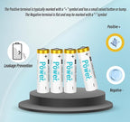 DMK POWER Rechargeable High Capacity Batteries 1.2V NiMH Low Self Discharge (AA White 2800MAH (8 Pieces))