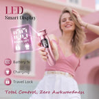 rategist Cordless Electric Razors for Women: Rechargeable Painless Bikini Trimmer for Body Hair - IPX7 Waterproof Shaver with LED Display for Face/Underarm/Leg Light Pink