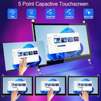 HAMTYSAN 7 Inch Raspberry Pi Screen Touchscreen Monitor 1024x600 Small HDMI Monitor w/Dual Speakers IPS Screen Display for Raspberry Pi 4/3/2 Win 11/10/8/7 Jetson Nano, Free Driver