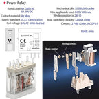 UL Listed 6Pcs 24VAC Relay Electromagnetic Power Relay 8Amp 8Pins DPDT with Test Button, Indicator Light Module and Socket Base 2NO 2NC AC 24V