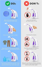 HiLIFE Steamer for Clothes, Portable Handheld Design, 240ml Big Capacity, 700W, Strong Penetrating Steam, Removes Wrinkle, for Home, Office(ONLY FOR 120V) Purple