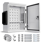 Outdoor Electrical Box, Cold-Rolled Steel Plate, Aluminum Alloy Back Beam, One-Piece Ventilation Design, IP65 Waterproof, Wall/Pole Mounted (19.6" x 15.7" x 7.9)