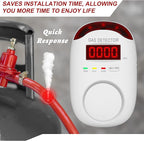 2 Packs Gas Detector & Alarm - Koabbit Plug in Natural Gas Detectors & Propane Gas Detectors for Home,RV & Kitchen, Combustible Gas Leak Detector Monitor for LNG, LPG, Methane.