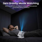 Smart Mini Projector, 1500 ANSI Portable Projector with WiFi and Bluetooth, HAPPRUN 4K Full HD Home Theater with 270° Stand, Dolby Sound, Built-in Apps,Compatible with Phone & PC, Indoor & Outdoor Use