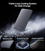 [0.3" Ultra Slim] [Alloy-Made] ULiXWH for Magsafe Portable Charger for iPhone, 2025 Upgrade 5000mAh Fast Charging Magnetic Power Bank, Wireless Battery Pack for iPhone 17 Air 16 15 Pro Max 14 13, Grey