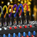 AuxLink XLR Cables, Microphone Cable 3ft 10 Pack, XLR Male to Female Gold-Plated 3-Pins 10 Color Cable, XLR Speaker Cable for Microphone, Mixer, Recording Studio- 3 Feet, 10 Pack