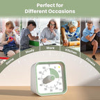 InfPokid Visual Timer for Kids with Pause Function, 60 Minute Countdown Timer for Kids Desk Study, Teaching, Kitchen Cooking, Office Meetings, Time Management for ADHD (White)