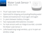 YoLink Water Leak Detector, 1/4 Mile World's Longest Range, Wireless Smart Water Leak Sensor, Alexa, IFTTT, Hub Required