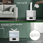 YOKEKON Humidifier Large Room 30L/7.93Gal, 5000 sq.ft Commercial Whole House Humidifier, Top-Fill Humidifiers for home with Extension Tube, Ideal for Plants, Office, Warehouse & Greenhouse