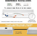 Ansen Hardwired Under Cabinet Lighting, 36in 22W LED Light for Kitchen/Closet, 1426lm, CRI>92, R9>90, Dimmable, 3 Color Temperature, 3000K/4000K/5000K(Warm White, Cool White, Daylight)
