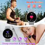 Smart Watch for Men Women Fitness: Make Answer Call Running Digital Mens Watches Waterproof Smartwatch Android Phone iPhone Samsung Compatible Step Pedometer Tracker Heart Rate Sleep SpO2 Monitor