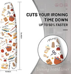 Extra Thick Ironing Board Cover and Pad, 15x54 Ironing Board Cover, Resist Scorching and Staining,Elastic Edges,Art of Life Iron Sew Laundry